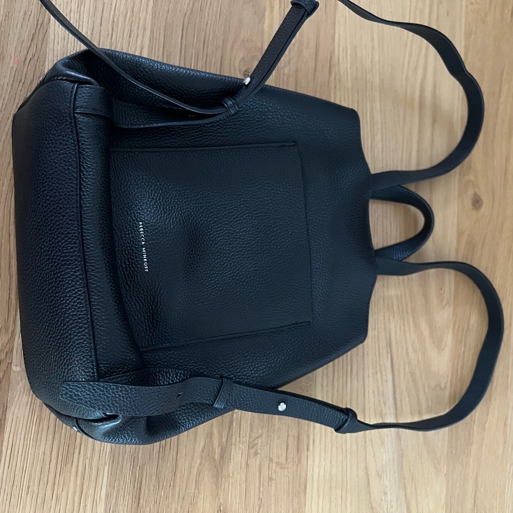 Rebecca Minkoff Chic Black Pebbled Medium Backpack